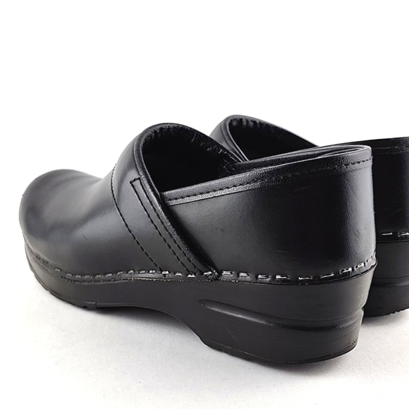 Dansko Women's Black Leather Cabrio Clog Work Shoes Supportive Sz 36 - Picture 4 of 16